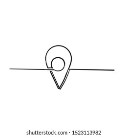 map pointer location icon handdrawn doodle