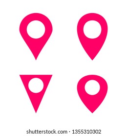  
Map pointer location icon symbol set