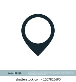 map pointer location icon vector logo template