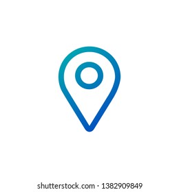 Map pointer, location pin. Navigation sign. vector illustration isolated on white background.