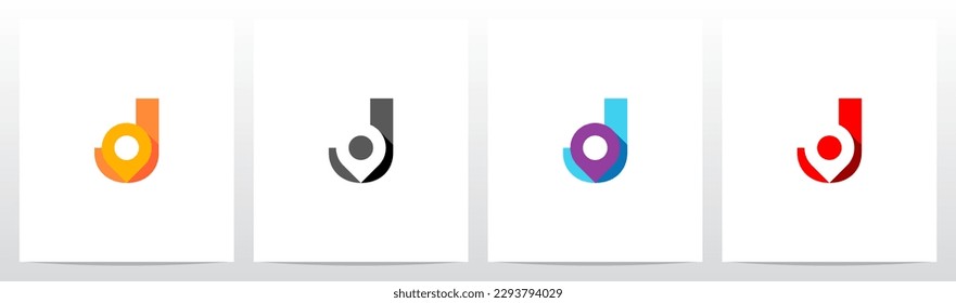 Map Pointer Location Pin On Letter Logo Design J