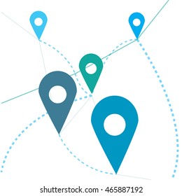 Map pointer location-vector