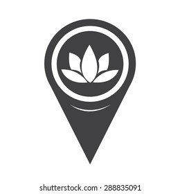 Map Pointer Lotus Icon