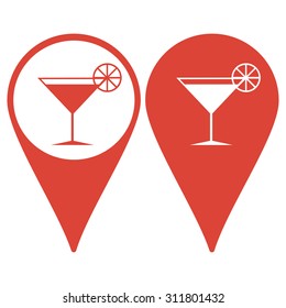Map pointer. Lounge icon. Flat design style eps 10