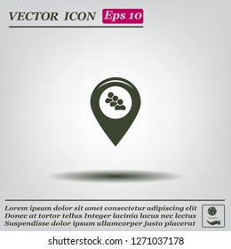 map pointer with man icon. vector illustration.
