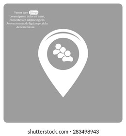 map pointer with man icon. vector illustration.