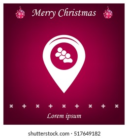 map pointer with man icon. vector illustration.