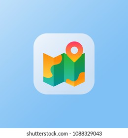 map pointer marker app icon logo