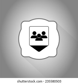 Map Pointer. Map Marker. Icon Business Contact. Flat Design Style. Made in vector