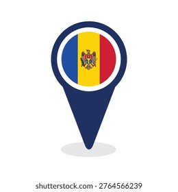 Map Pointer with moldova flag