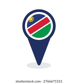 Map Pointer with namibia flag