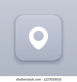 Map pointer, navigation button, best vector on a gray background , EPS 10