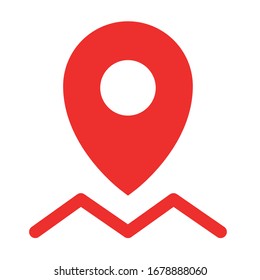 Map pointer, navigation pin, element of interface, vector icon