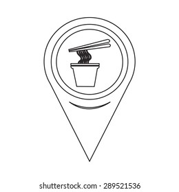 Map Pointer Noodles Icon