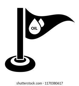 Map pointer with oil drop icon. Vector illustration