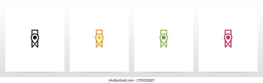 Map Pointer On Letter Logo Design I