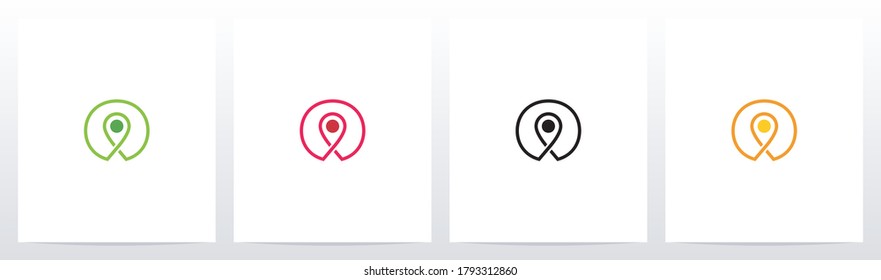 Map Pointer On Letter Logo Design O