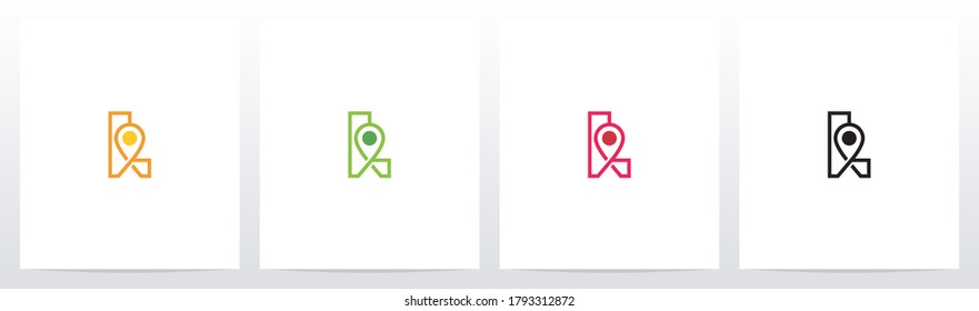 Map Pointer On Letter Logo Design L