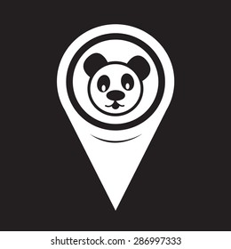 Map Pointer Panda Icon