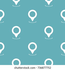 Map pointer pattern seamless blue. Simple illustration of  vector pattern seamless geometric repeat background