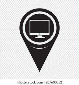 Map Pointer pc monitor icon
