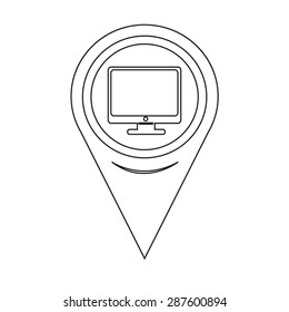 Map Pointer pc monitor icon