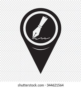 Map Pointer pen icon