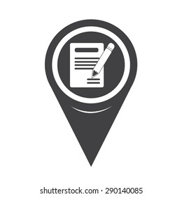 Map Pointer Pencil Icon And Notebook Icon