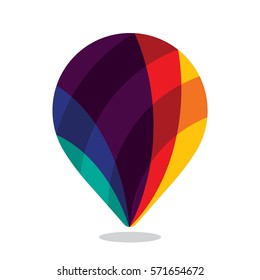 map pointer (pin) with colorful design concept