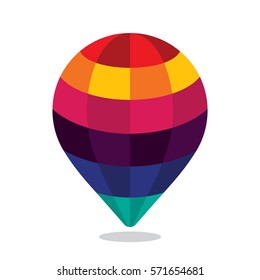 map pointer (pin) with colorful design concept