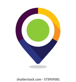 map pointer (pin) with colorful design concept
