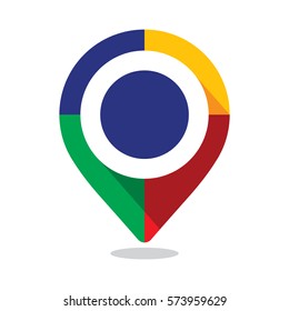 map pointer (pin) with colorful design concept
