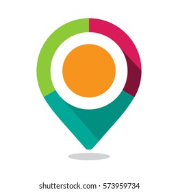 map pointer (pin) with colorful design concept
