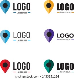 map pointer, map pin, geo location logo icon. Modern flat design vector illustration concept for web banners, mobile app, web sites, printed materials, infographics. Vector logo isolated on white back