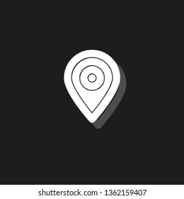 map pointer, map pin, map gps icon - arrow pin, compass location