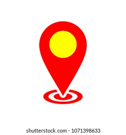 map pointer, map pin, map icon - arrow pin, compass location