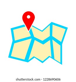 map pointer, map pin, map icon - arrow pin, compass location