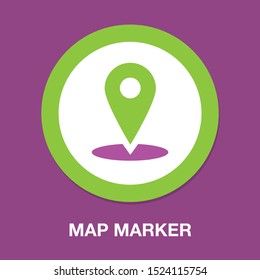 map pointer, map pin, map icon - arrow pin, compass location 