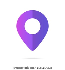 Map pointer, map pin. Location pointer concepts with modern gradient. Vector illustration isolated on white background
