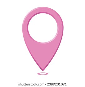 Map Pointer in Pink Color, vector illustration isolated.eps