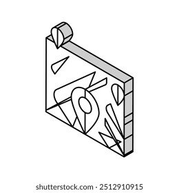 map pointer place isometric icon vector. map pointer place sign. isolated symbol illustration