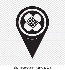 Map Pointer Plaster Icon