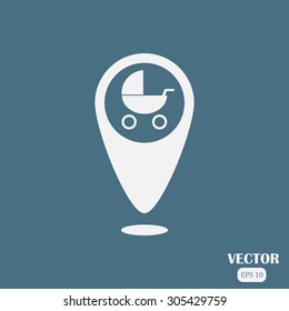 Map pointer pram sign