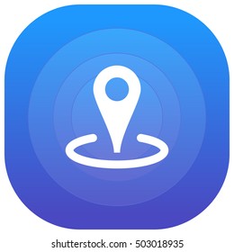 Map pointer Purple - blue circular UI/UX App Icon / Logo Design