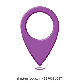 Map Pointer in Purple Color, vector illustration isolated, eps