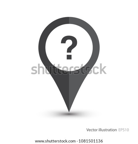 Map Pointer Question Mark Icon Stock Vector Royalty Free
