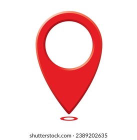 Map Pointer in Red Color, vector illustration isolated.eps