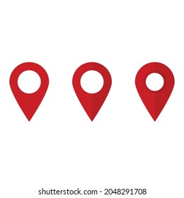 Map pointer red flat icon