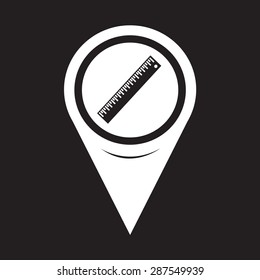 Map Pointer Ruler Icon