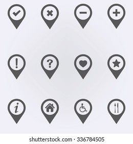 Map pointer set Icon . Vector illustration